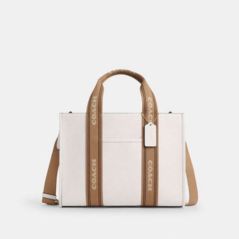 NWT Coach Smith Tote Bag Crossbody Purse CMB10 Chalk Gold Refined Pebble Leather